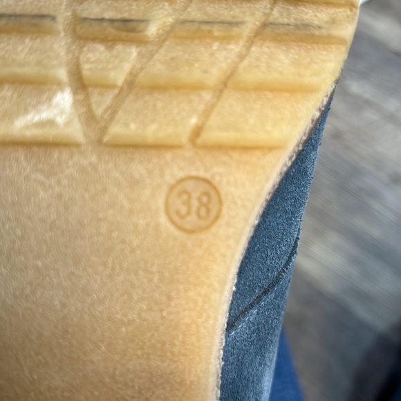 ANTHROPOLOGY JASPER AND JEERA BLUE SUEDE DESERT BOOT SZ 38 DENIM LOOK CREPE SOLE - Picture 7 of 8